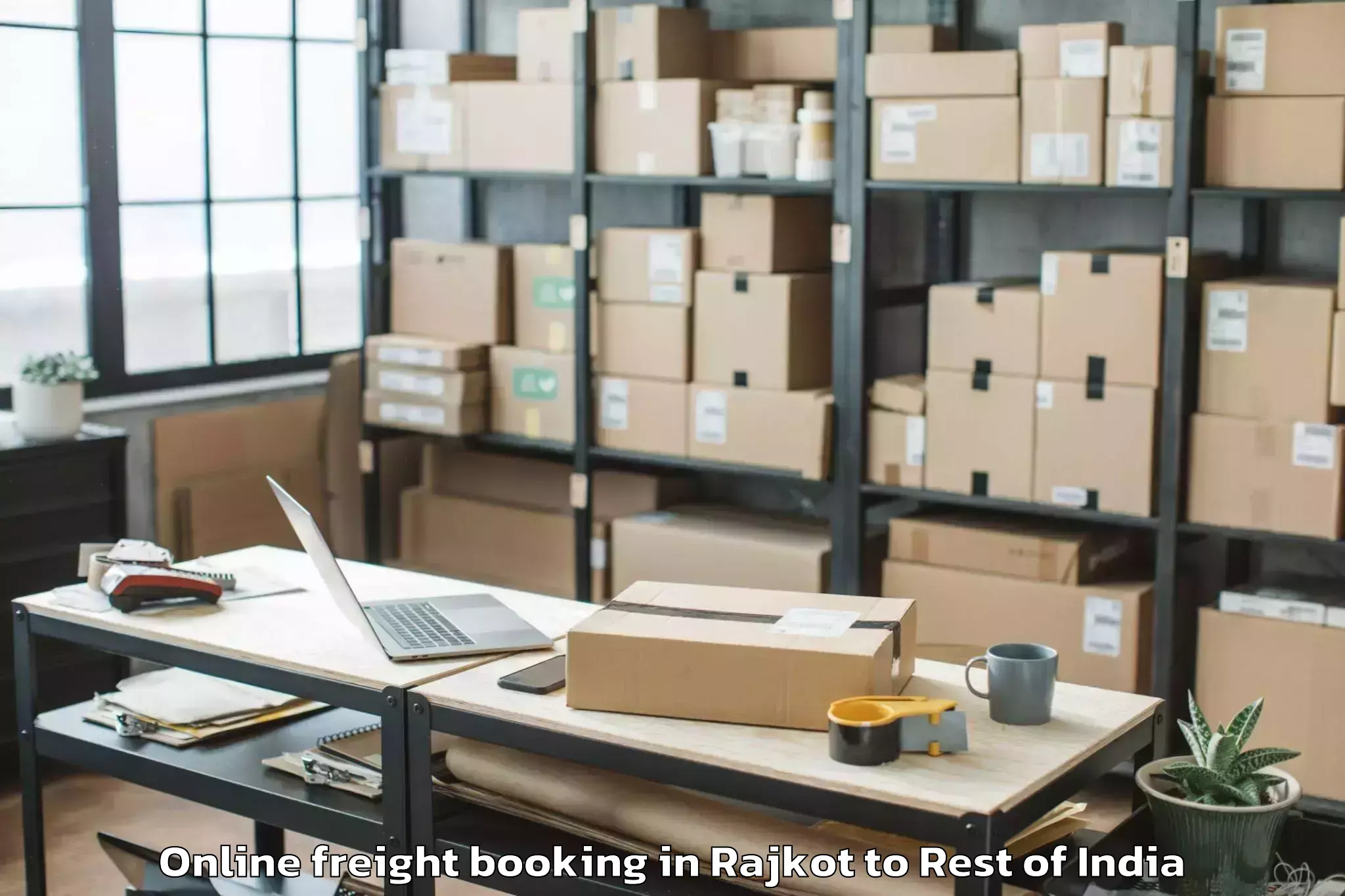 Book Rajkot to Nyapin Online Freight Booking